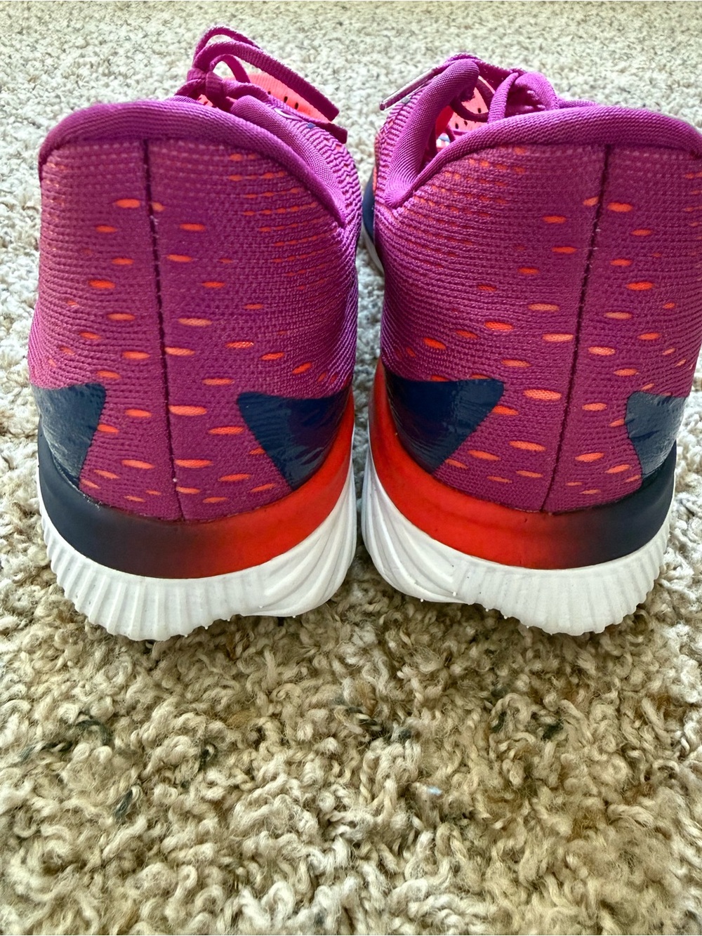 New Balance Women's Bright Pink and Coral FuelCell Running Sneakers - Picture 8 of 9